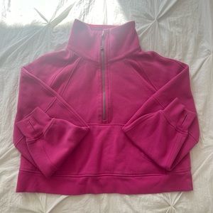 Lululemon Scuba Half Zip Funnel Neck- Sonic Pink